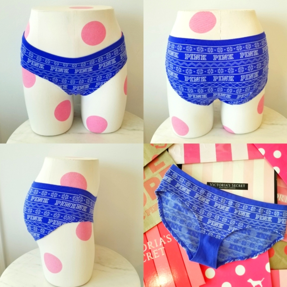 Victoria's Secret PINK Vintage Extra Low Rise Hipster Fair Isle Holiday PantyNWT